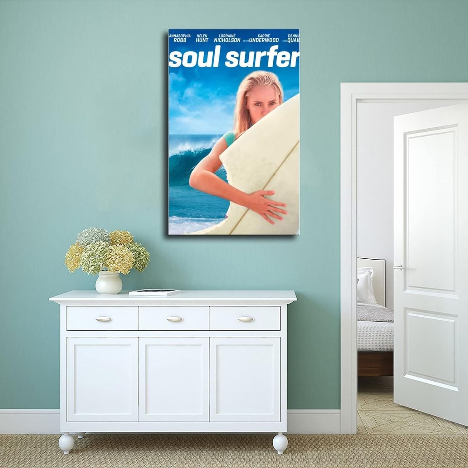 Póster de lienzo de película Soul Surfer Decoración de dormitorio Deportes Paisaje Oficina Decoración Regalo Sin marco 12 x 18 pulgadas (11.8×17.7