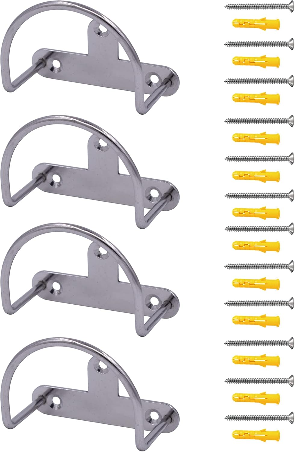 YYST Soporte y organizador de accesorios de limpieza de herramientas de piscina estilo U para cepillos, rastrillos de hojas, redes, skimmers, kit de