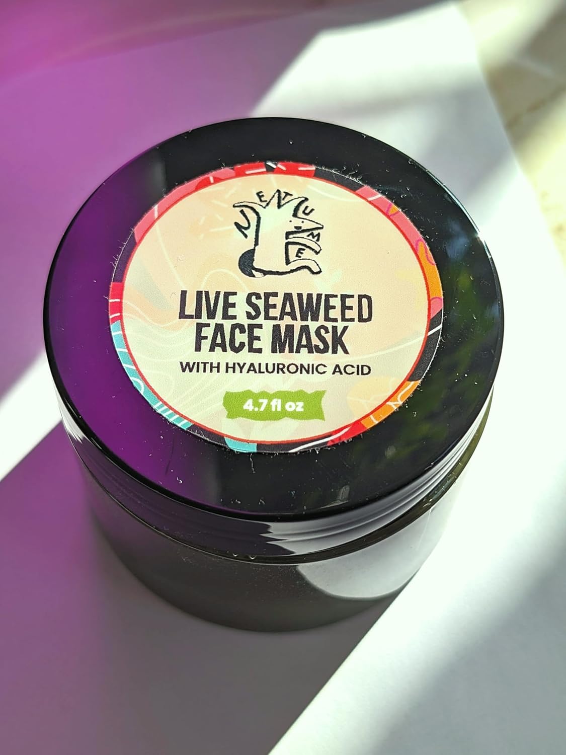 Máscara facial de algas vivas. Unisex. Fabricado en Nueva York. Con extracto de algas marinas, ácido hialurónico. Rejuvenecimiento, reduce las