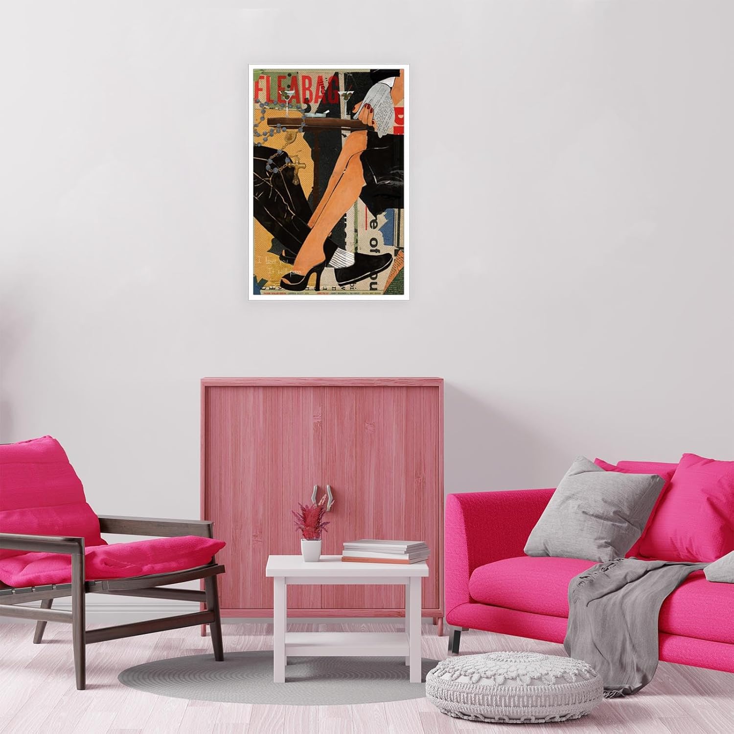 Dcvjiy Póster colorido retro de moda con texto en inglés I Love You Is Will Pass, lienzo decorativo para pared, diseño de barra y carrito,