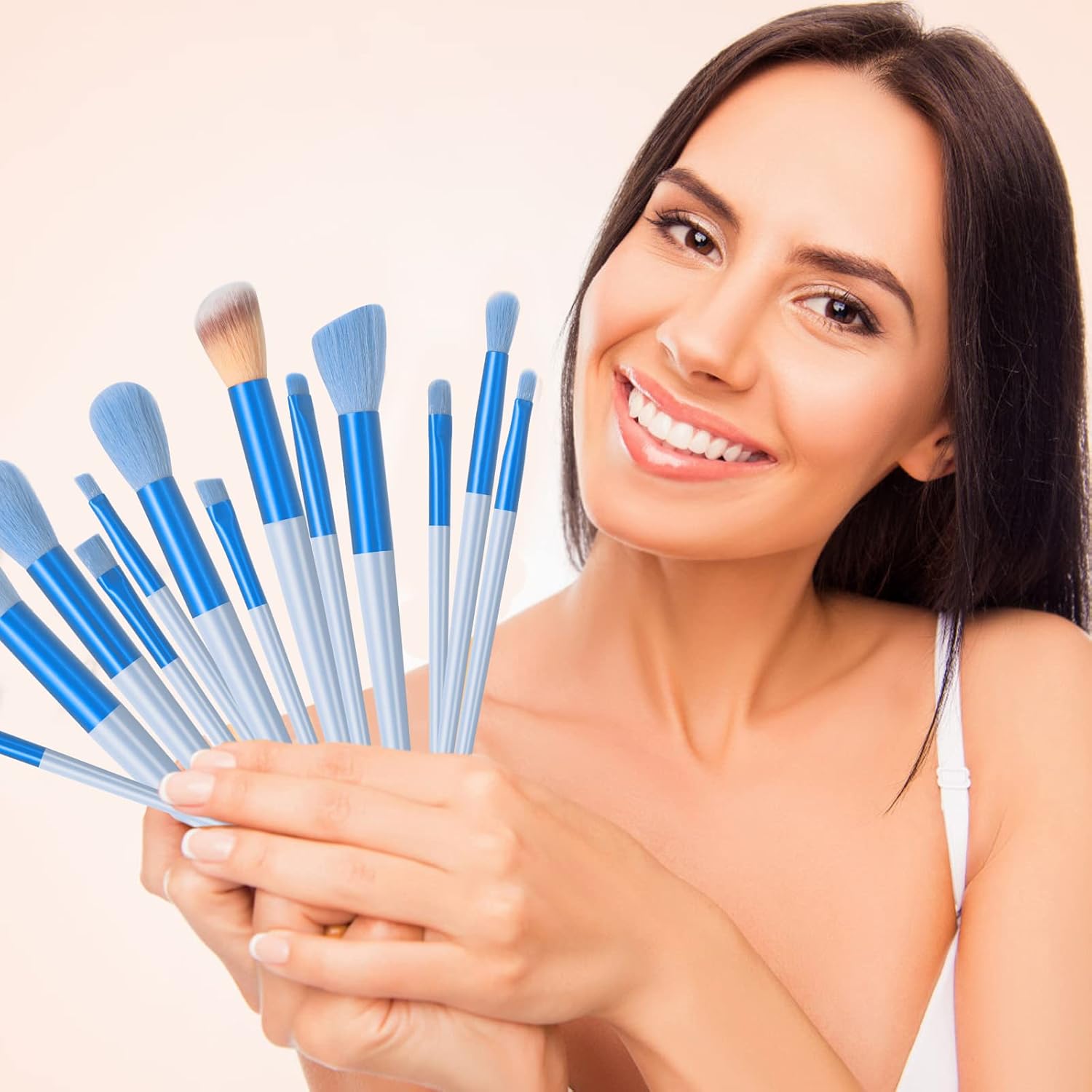Juego de brochas de maquillaje, 17 piezas, base en polvo, rubor, corrector, mezcla de contorno de sombra de ojos, juego de brochas de maquillaje