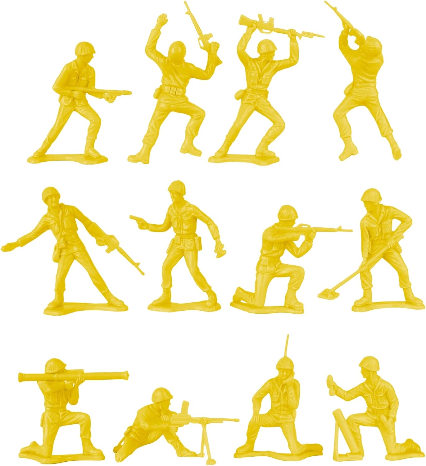 TimMee – Figuras de soldado de juguete de plástico para hombre, 48 piezas, hechas en Estados Unidos