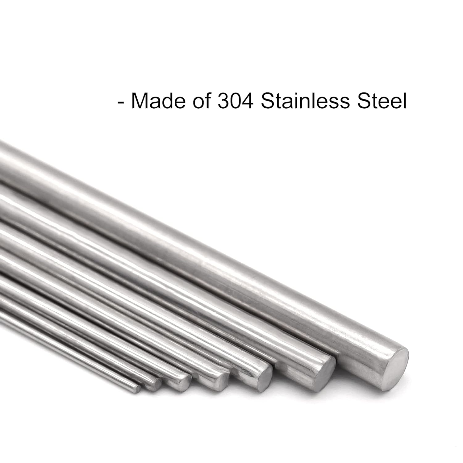 Varilla redonda de acero inoxidable 304 de 0.197 in x 3.937 in, varillas de eje sólido de metal, barra de torno para manualidades, modelo de