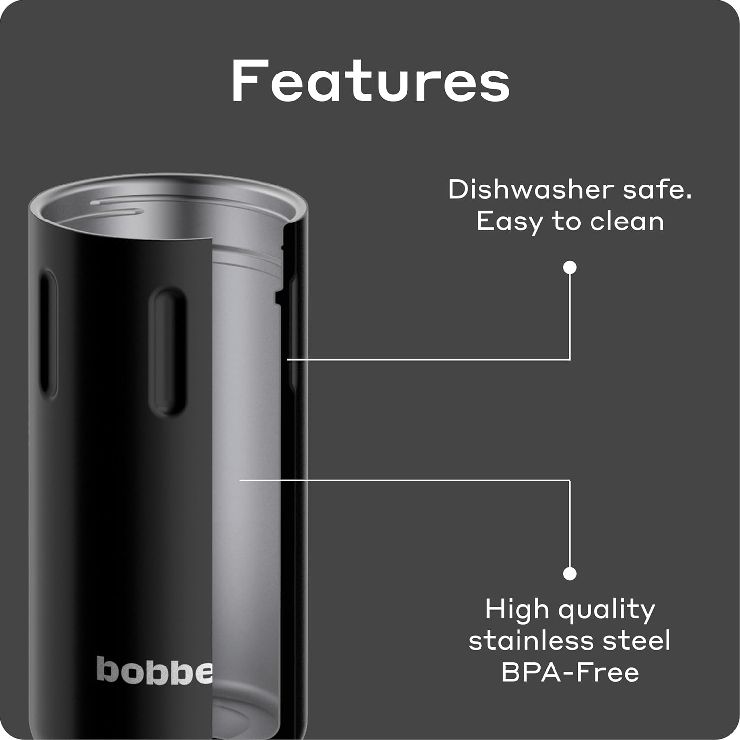 Paquete de botellas de agua de acero inoxidable aisladas al vacío de 20 onzas para bebidas frías y calientes, con tapa extra ancha y taza con asa