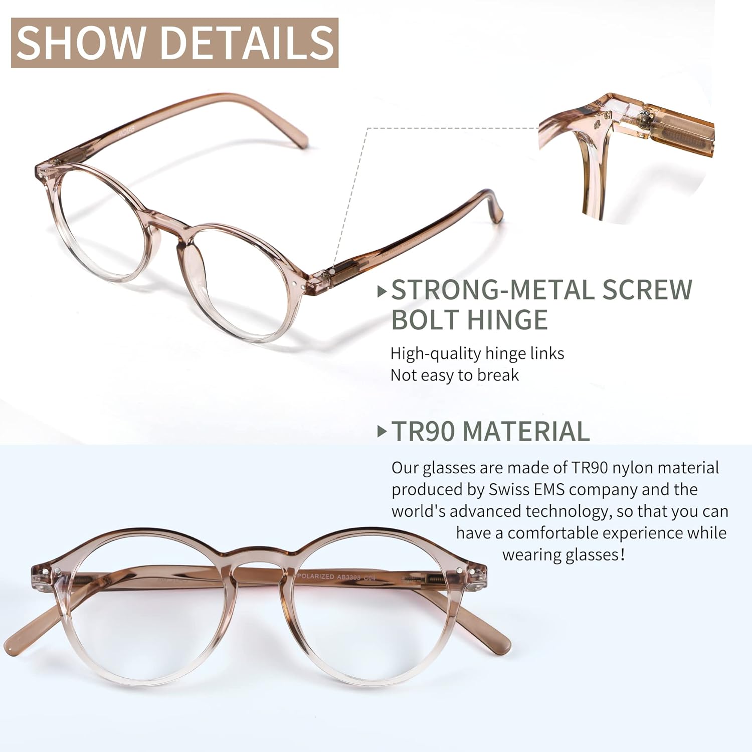 Gafas de bloqueo de luz azul para mujeres y hombres, para computadorajuegosTVteléfonos para ayudarte a dormir mejor AB3303