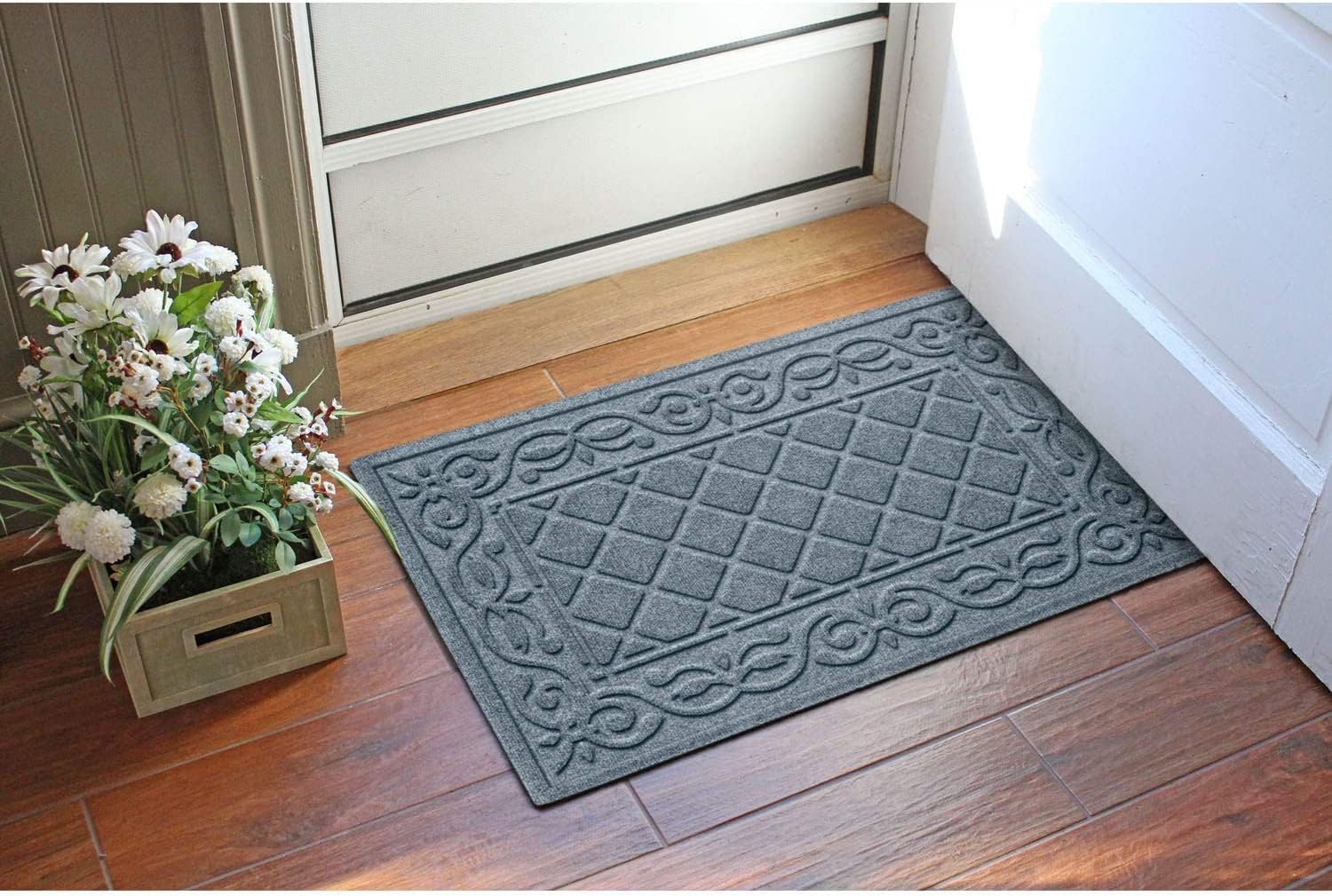 Bungalow Flooring Waterhog – Tapete para puerta, 2 x 3 pies, fabricado en Estados Unidos, duradero y decorativo, antideslizante, interiorexterior,