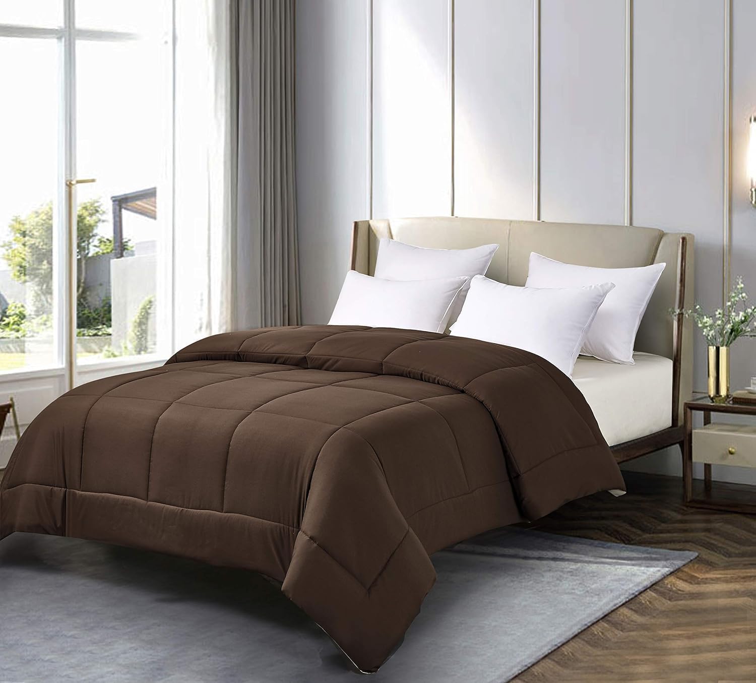 Blue Ridge Home Fashions – Edredón sintético de microfibra para todas las estaciones, relleno de poliéster hipoalergénico, Full Queen