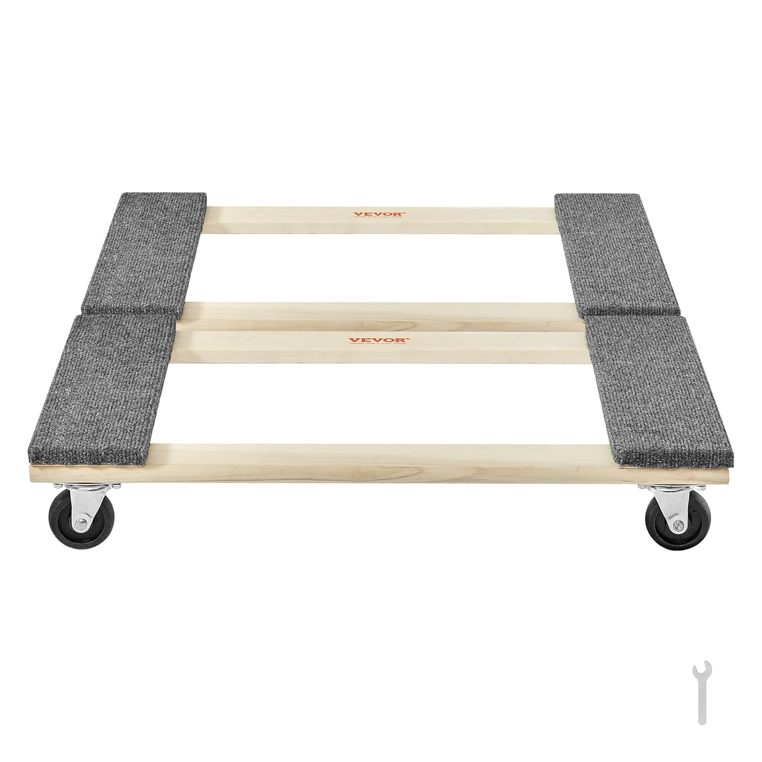 VEVOR Carrito móvil para muebles de madera dura, 30 pulgadas x 18 pulgadas. Ruedas giratorias de 4 x 3 PP, carrito móvil de madera resistente,