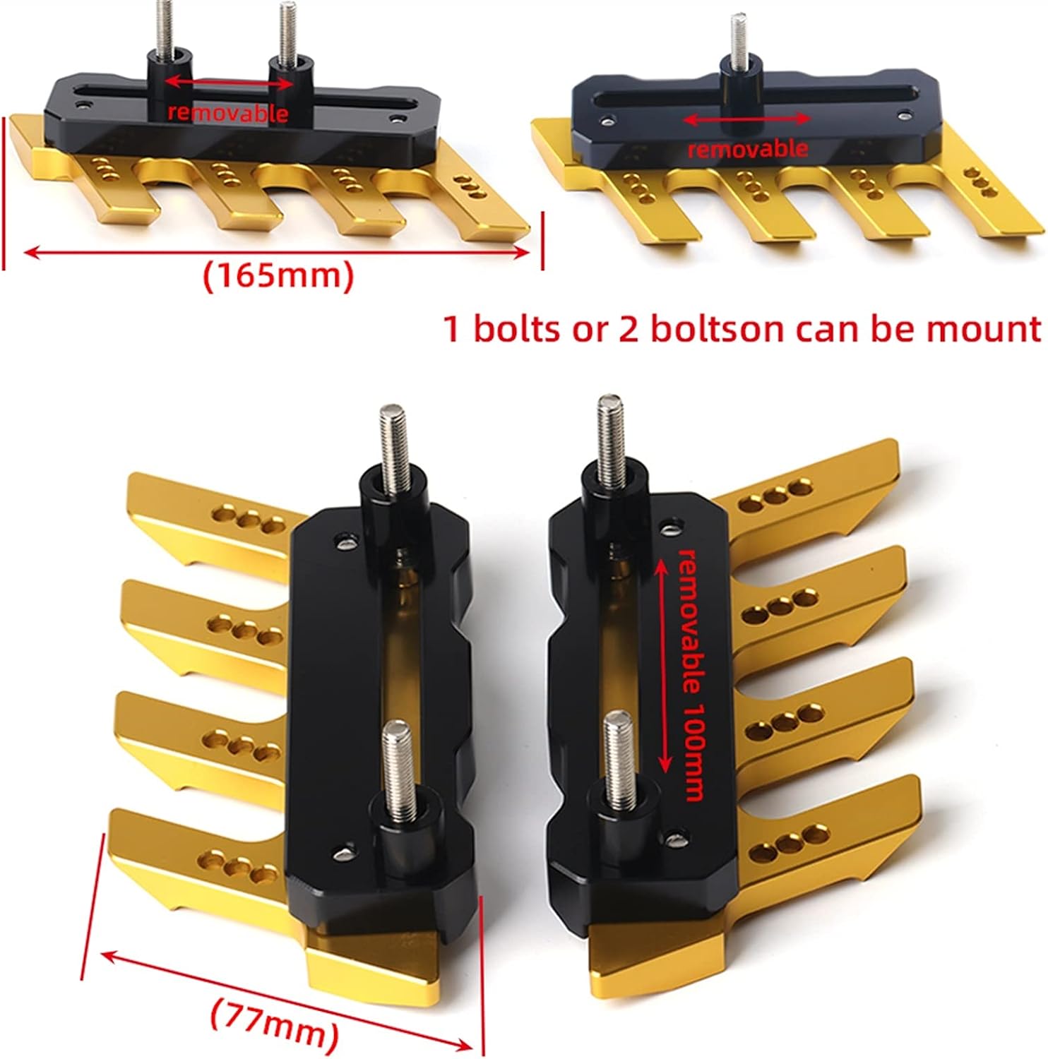 Accesorios CNC para motocicleta, protector lateral de caída, bloque de protección para guardabarros, guardabarros delantero, deslizador anticaídas
