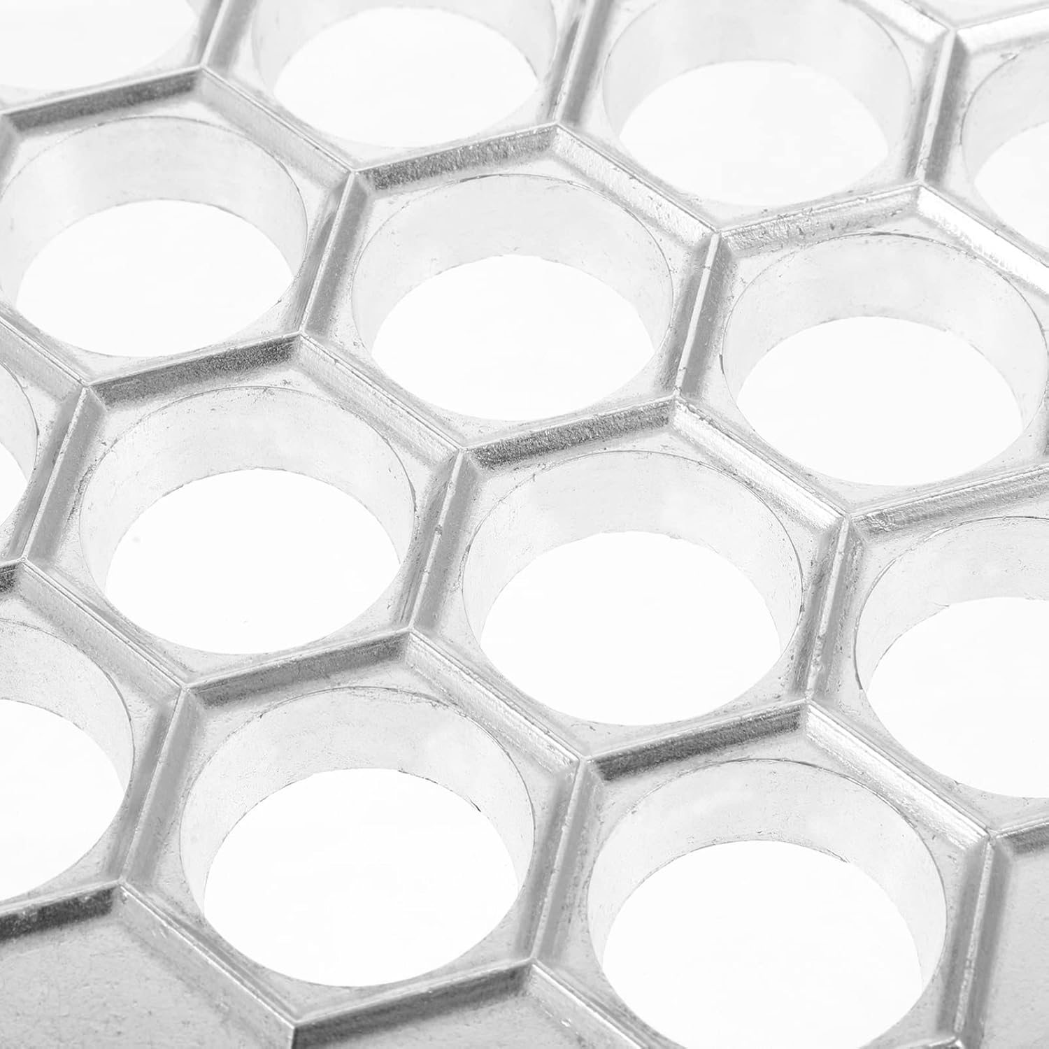 CALLARON Moldes de Pelmeni de aluminio para bolas de masa hervida de metal de 19 agujeros, fabricante de bolas de masa rusa Pelmeni Maker Forma de