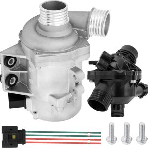 Bomba de agua de motor eléctrico 11517586925 y termostato refrigerante compatible con BMW 128i 325i 325xi 328i 328xi 330i 330xi 525i 525xi 528i Bomba de agua de motor eléctrico 11517586925 y termostato refrigerante compatible con BMW 128i 325i 325xi 328i 328xi 330i 330xi 525i 525xi 528i