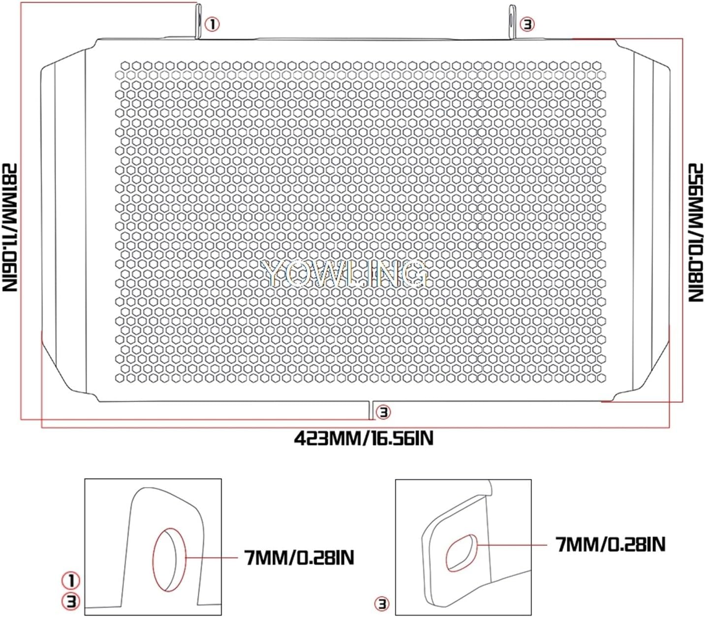 Cubierta protectora de rejilla de radiador para KAWASA-&KI Vers-&ys 1000 Z800 EABS Z750 Z1000 SX Ninja 1000 2012 2013 2014 2015 2016 (color  2,