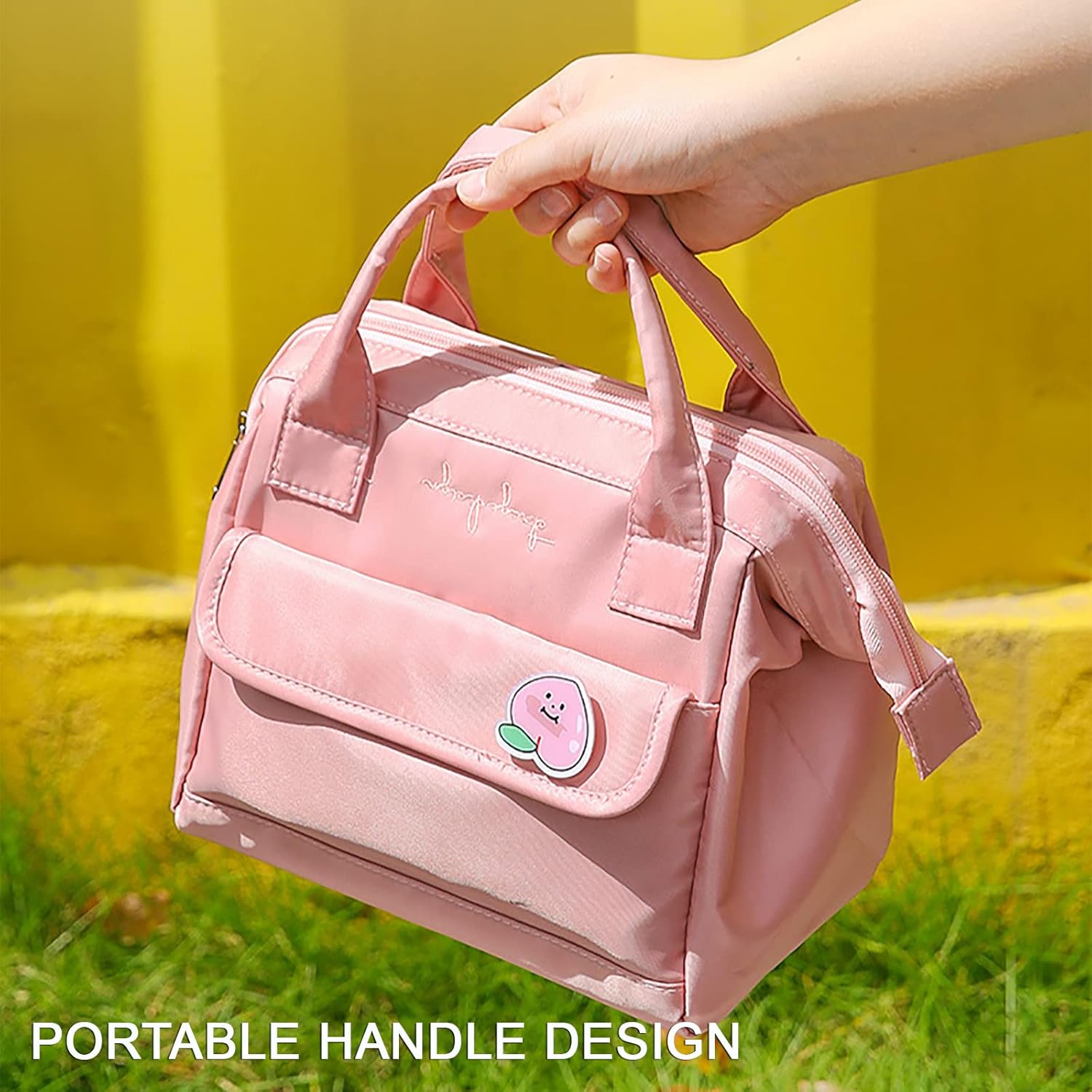 Bolsa de picnic grande, bolsa aislada para calor o frío, bolsa de mano reutilizable, bolsa térmica y fresca