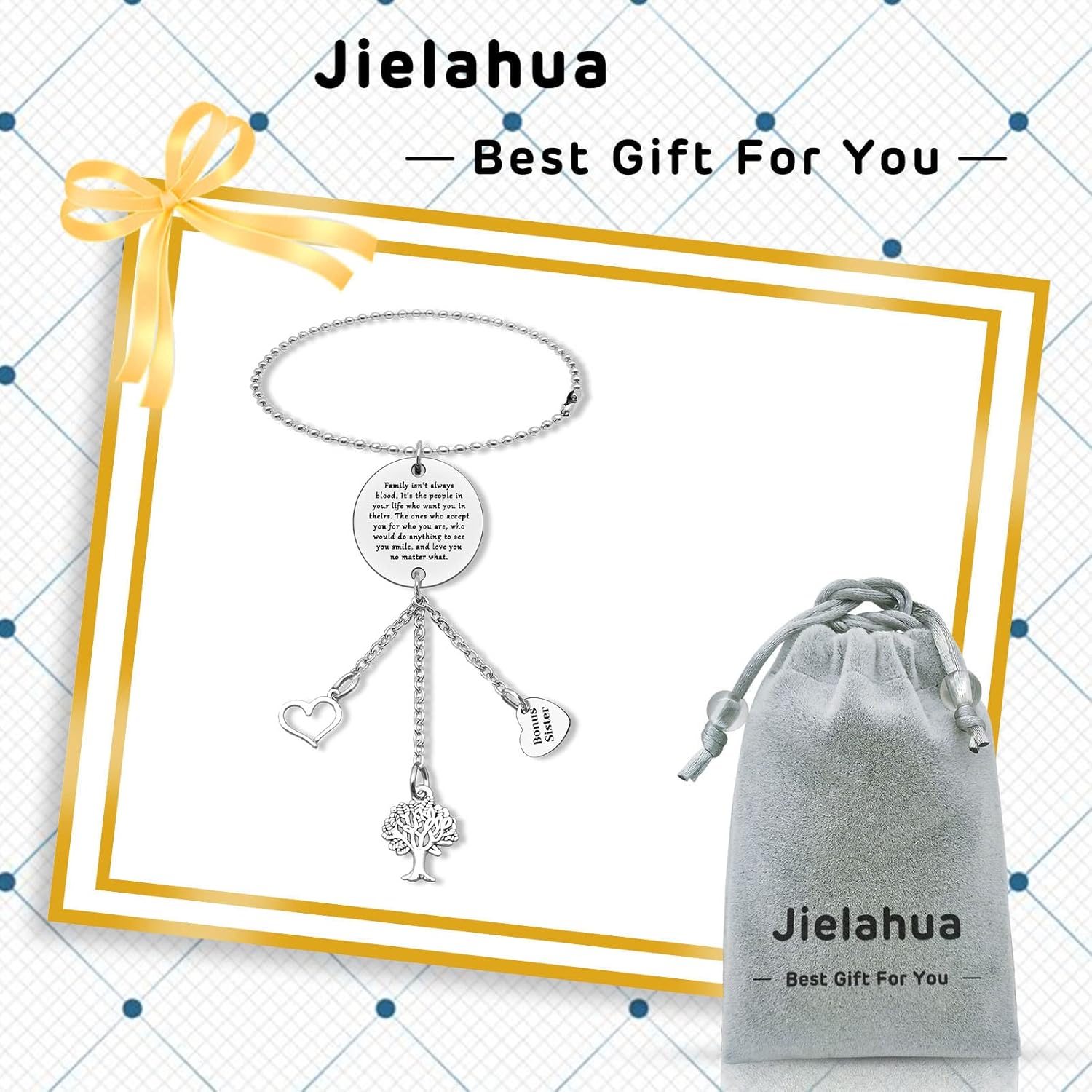 Adorno colgante de automóvil, regalos para cuñada no biológica, regalo para cuñada, regalos adicionales para hermana de hermana, regalos de Navidad,