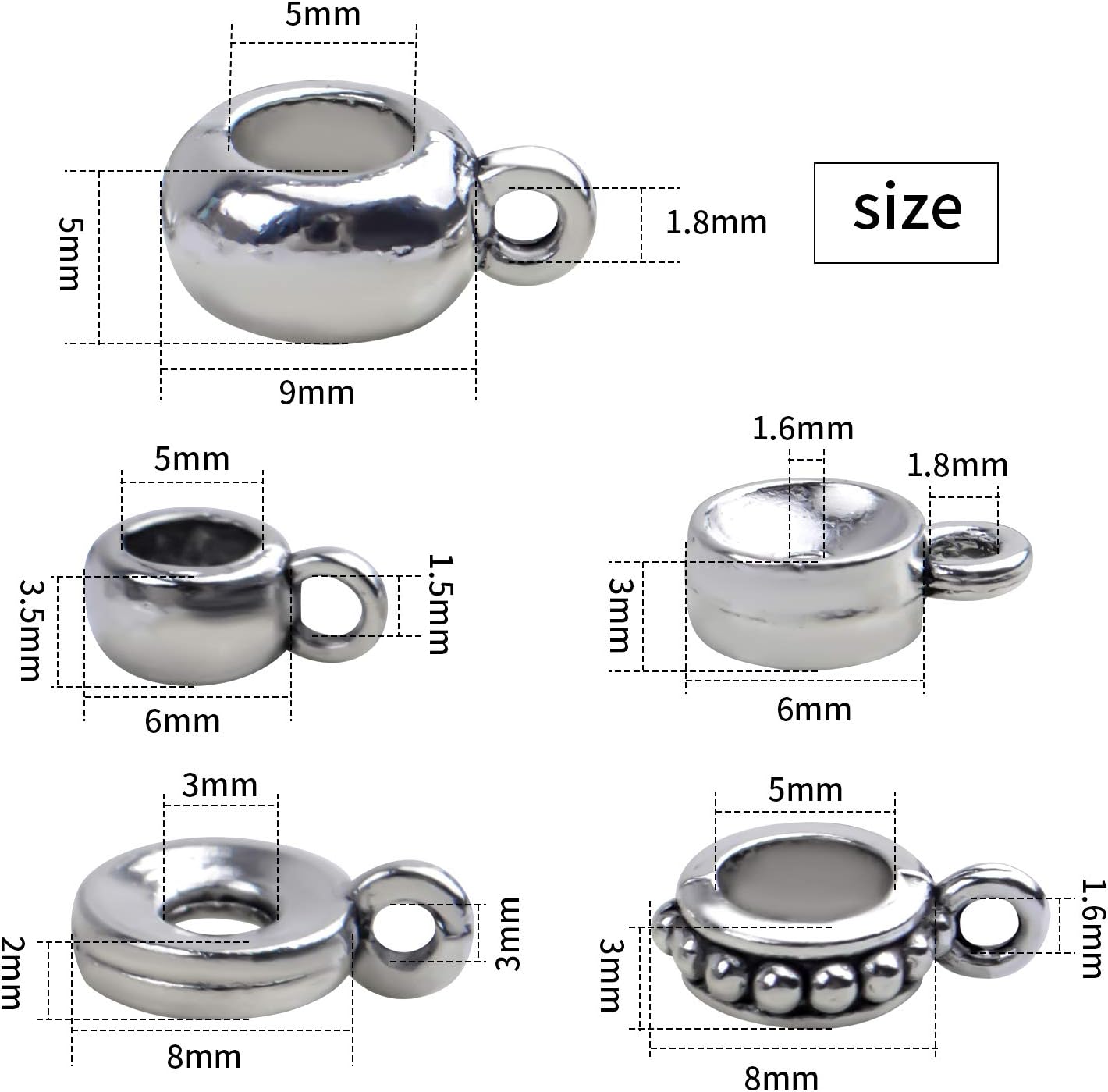 BronaGrand Cuentas de tubo de fianza de oro antiguo de 3.53 oz, cuentas espaciadoras, cuentas tibetanas, dijes para colgar cuentas, enlaces de