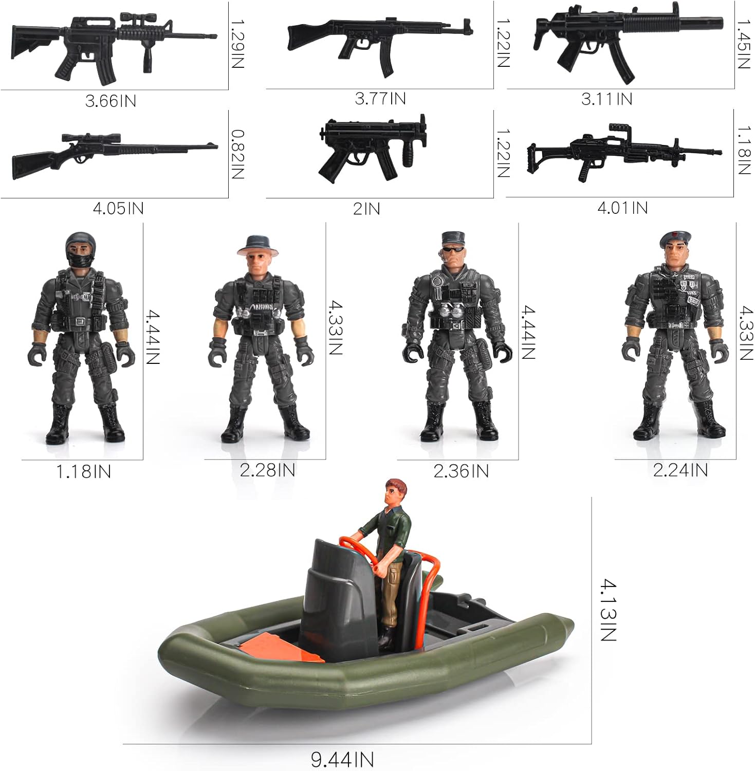 6 piezas de juguetes submarinos del ejército para niños soldados, figuras de acción para niños, soldados de juguete del ejército, figuras para niños