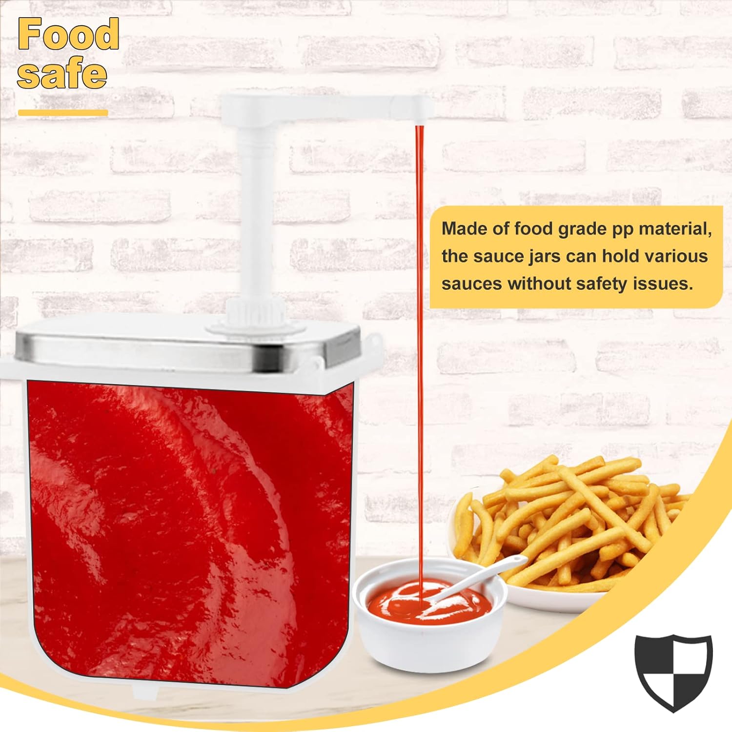 Bomba dispensadora de salsa de acero inoxidable de 2 litros, dispensador de bomba de condimentos con tarro de 2.1 cuartos de galón