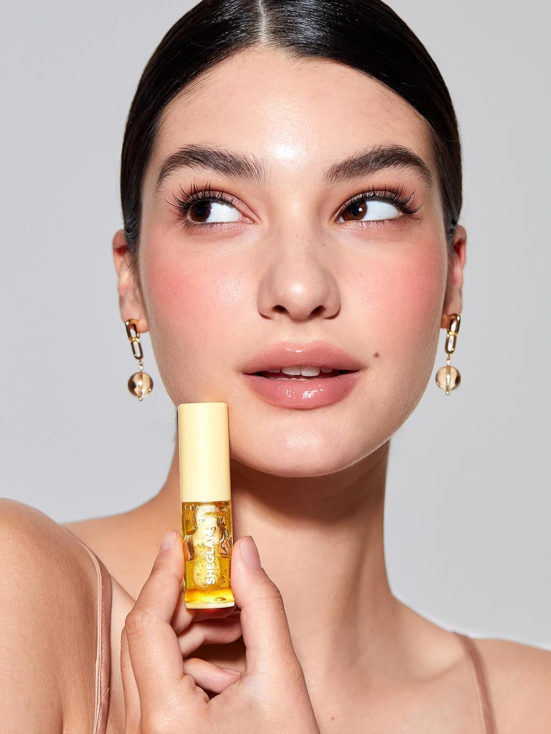 SHEGLAM Jelly Wow – Aceite hidratante no pegajoso para labios, brillo labial hidratante y voluminoso, brillo de pomelo
