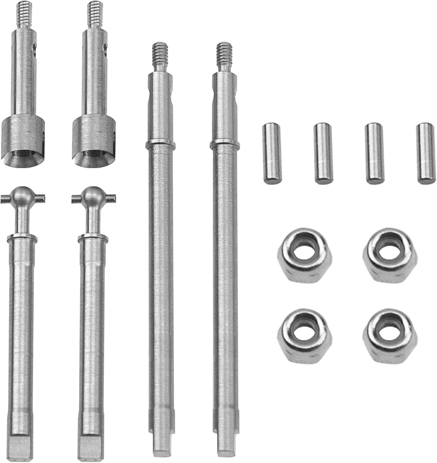 ShareGoo – Eje de transmisión CVD delantero y trasero de acero inoxidable compatible con Axial SCX24 90081 AXI0001 AXI0002 AXI00004 AXI0005 AXI0005