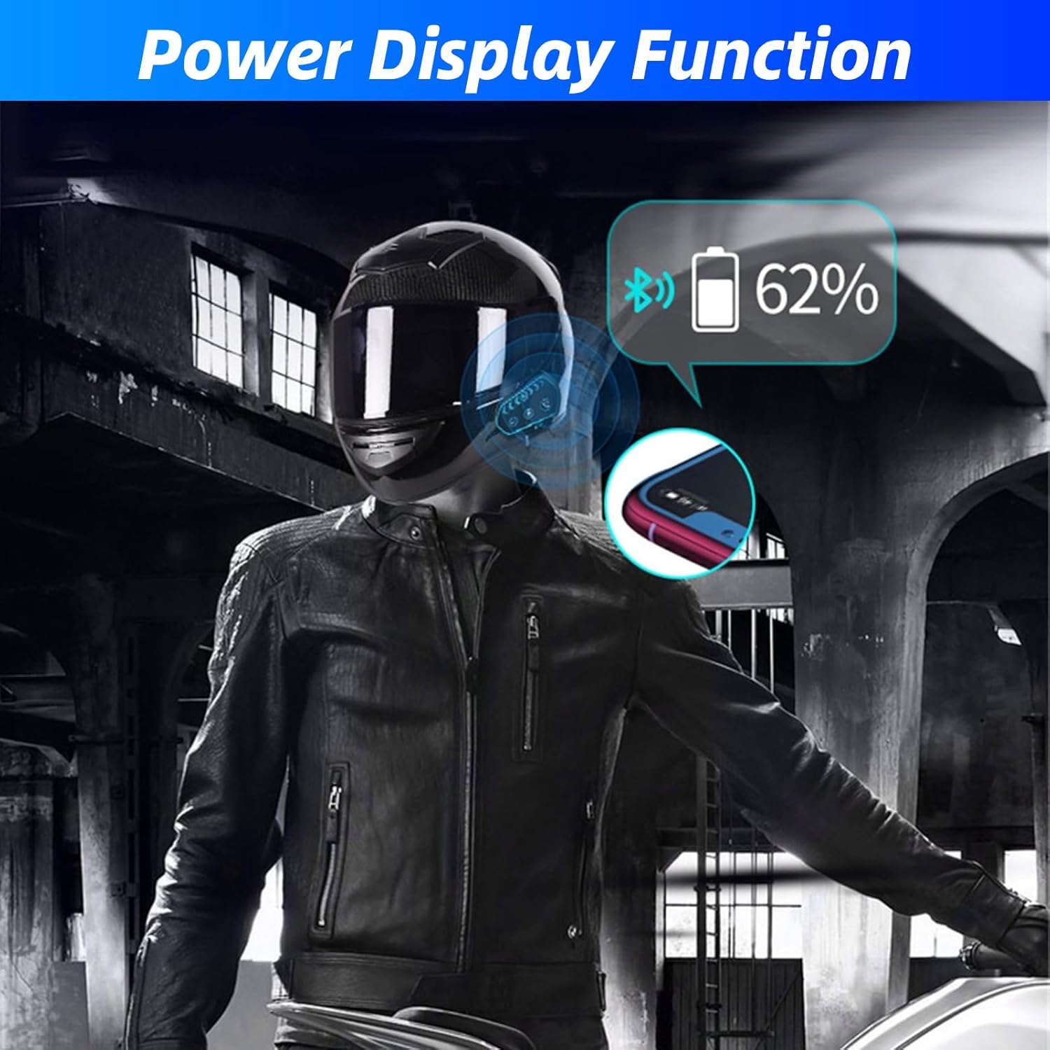 CUIFATI Bluetooth5.0 Casco de motocicleta Auriculares Reducción de ruido inteligente Sistemas de asistente móvil Llamadas manos libres GPS Guía de