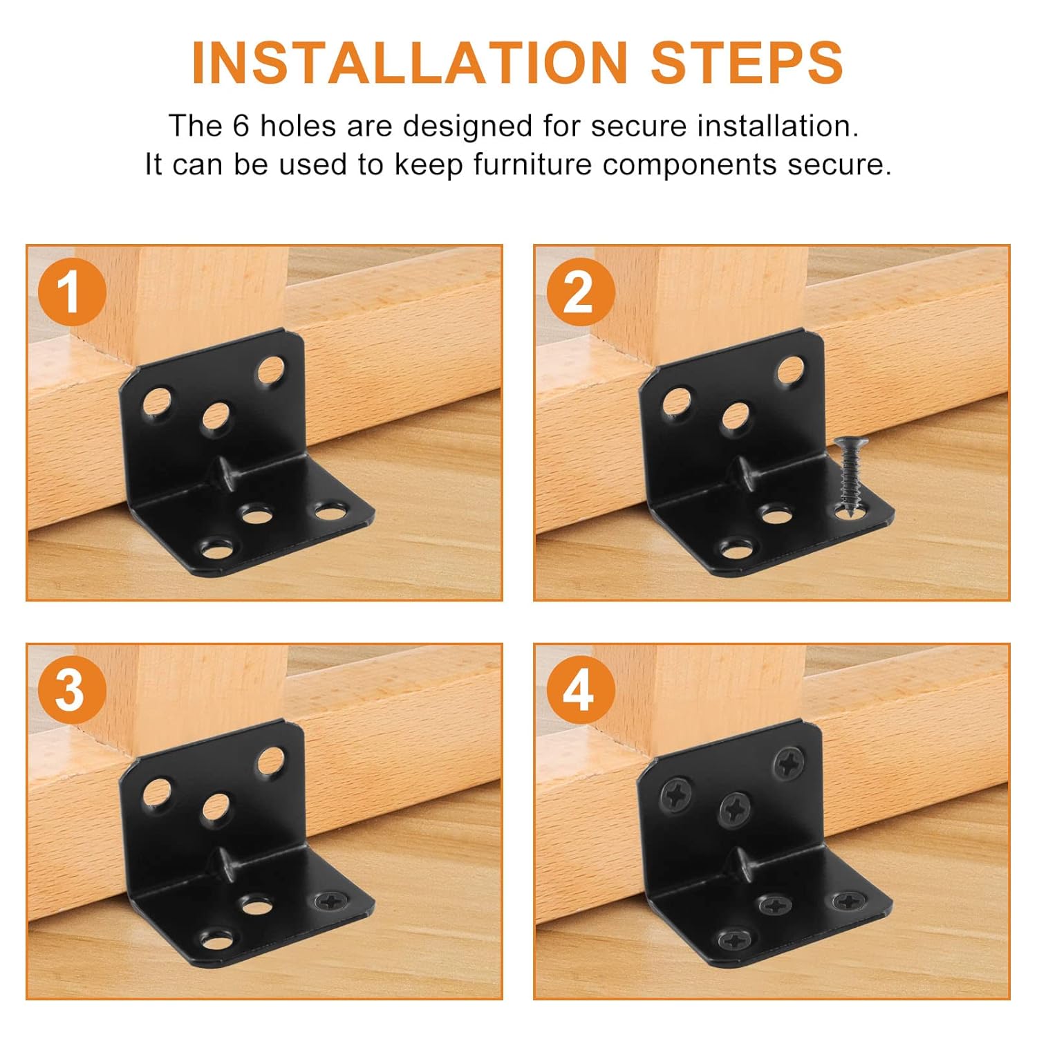 24 soportes de esquina, soporte de estante de acero inoxidable con forma de L, soporte de ángulo recto de 1 x 1 x 1.4 pulgadas, soportes de estante