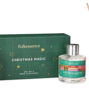 Folkulture Chrismas – Juego de 3 difusores de varillas para el hogar, 5.1 onzas líquidas, difusor de aceite esencial con varillas de junco, difusor Folkulture Chrismas – Juego de 3 difusores de varillas para el hogar, 5.1 onzas líquidas, difusor de aceite esencial con varillas de junco, difusor