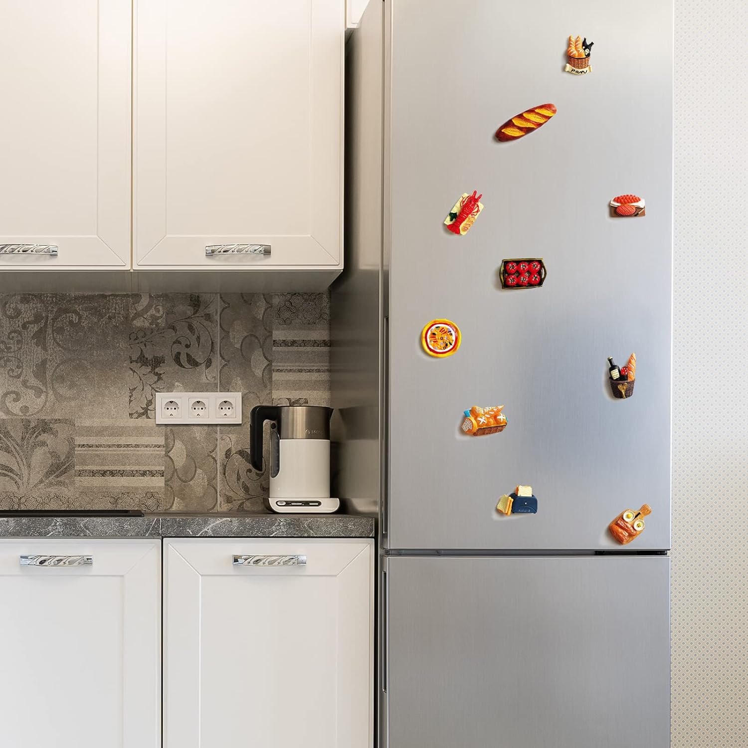 12 calcomanías de imán para refrigerador, divertidas calcomanías 3D para decoración del hogar, cocina, oficina, pizarra blanca, mapas, imanes