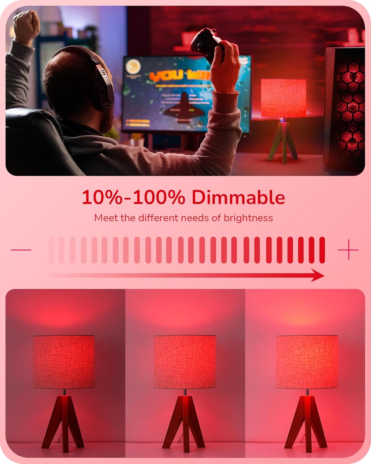 EDISHINE Bombilla roja regulable, bombillas de candelabro C35 E12, equivalente a 60 W, bombilla LED para candelabro, bombilla de vela vintage,