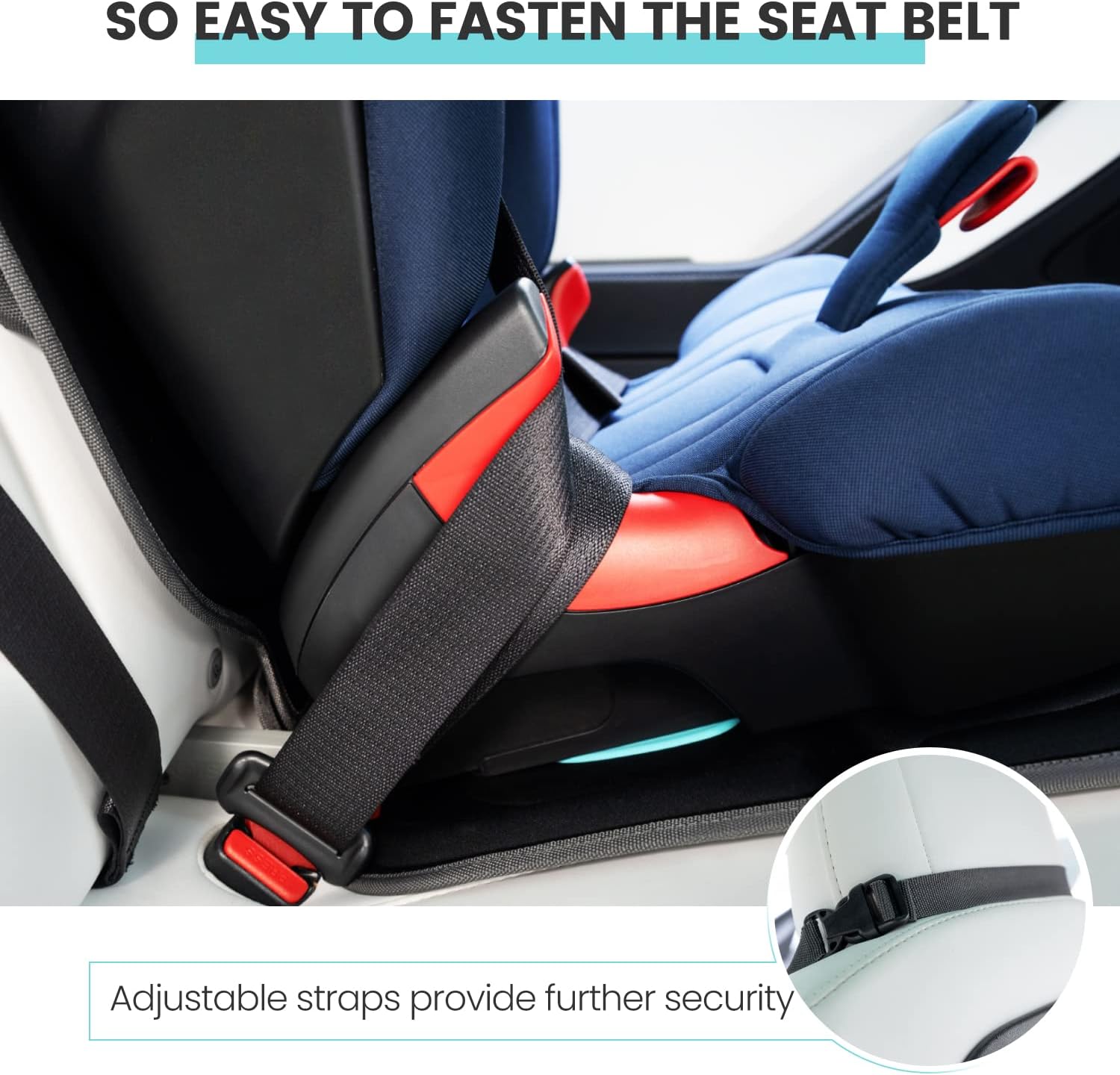 HEYTRIP Protector de asiento de automóvil, paquete de 2, alfombrilla de asiento de automóvil orientada hacia atráshacia adelante para niños de 0 a