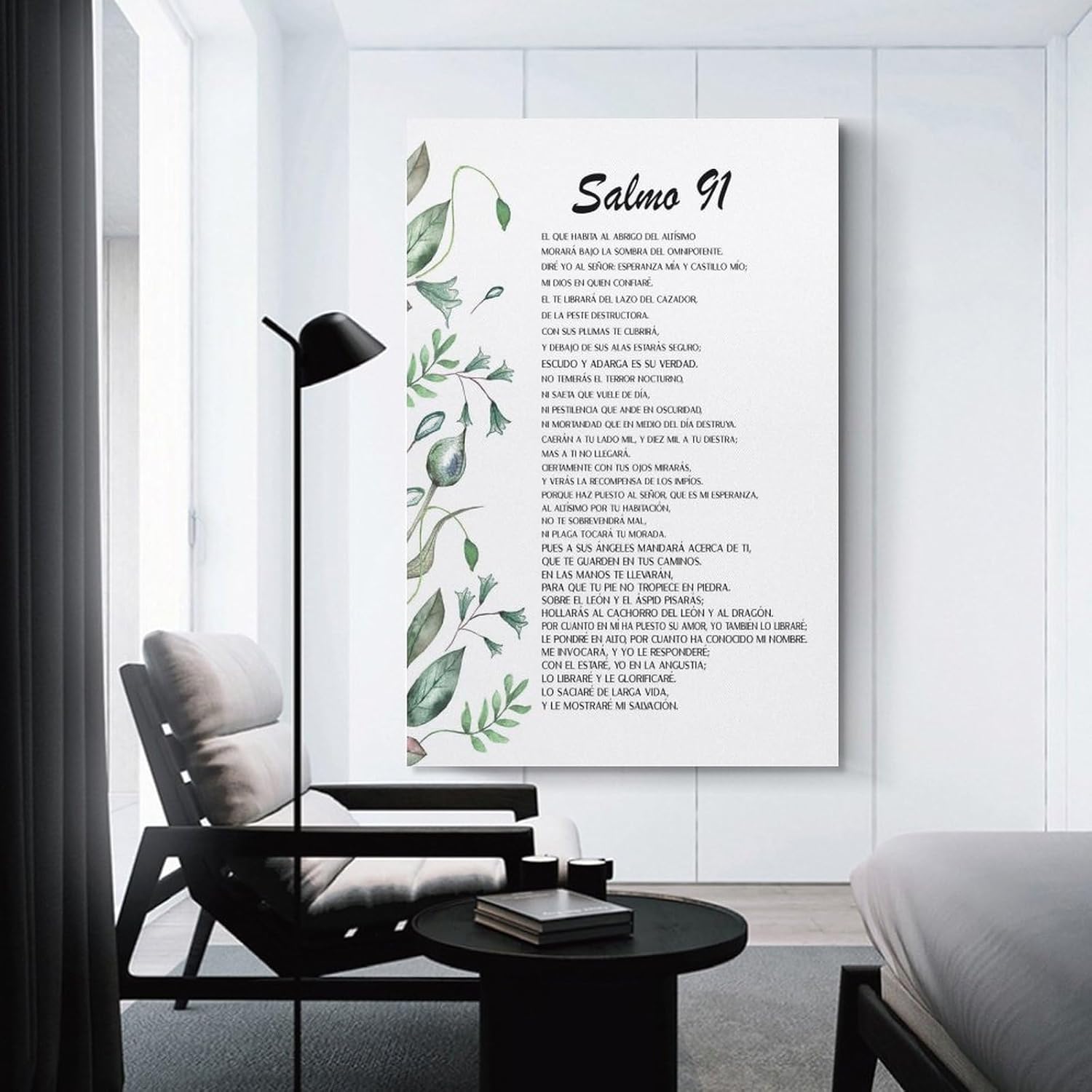 Salmo 91, Póster Con Versículo Bíblico Español Salmo 91, Verso De La Biblia, Lienzo Para Pintura, Pó Pó Pó Pintura Decorativa Lienzo Póster De Pared