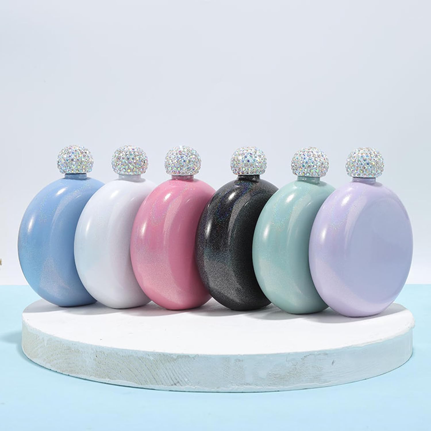 Frasco de flores personalizado para el mes de nacimiento con tapa de diamantes de imitación para dama de honor, regalo de fiesta nupcial, grabado