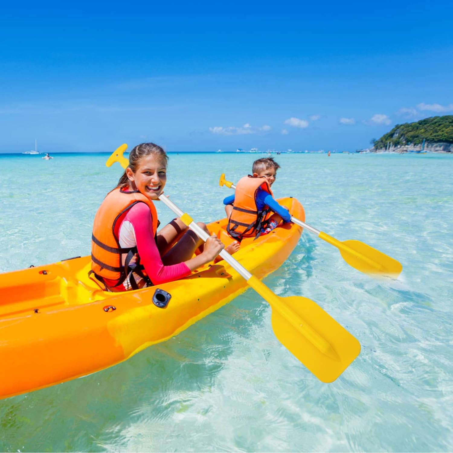 BESPORTBLE Ramos de canoa para kayak, remos extensibles, remos de lancha para tabla de surf, botes inflables, botes de remo para adultos y niños