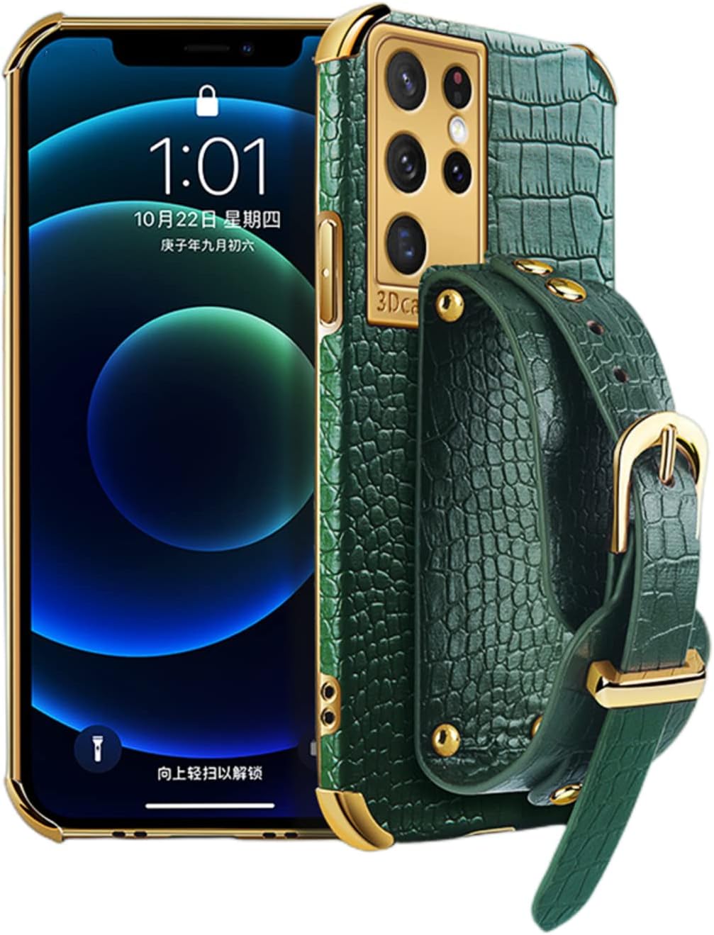 Funda para teléfono Samsung Galaxy A12 A13 A23 A32 A21S A50 A70 S 4G 5G Funda de teléfono con patrón de cocodrilo único, forro disipador de calor,