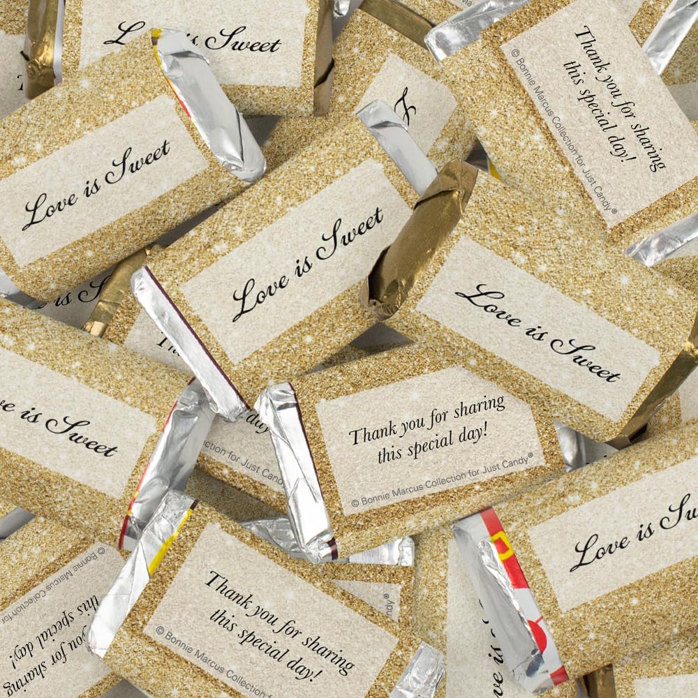 123 unidades de caramelos de boda dorados para fiestas, miniaturas, chocolate, no requiere montaje
