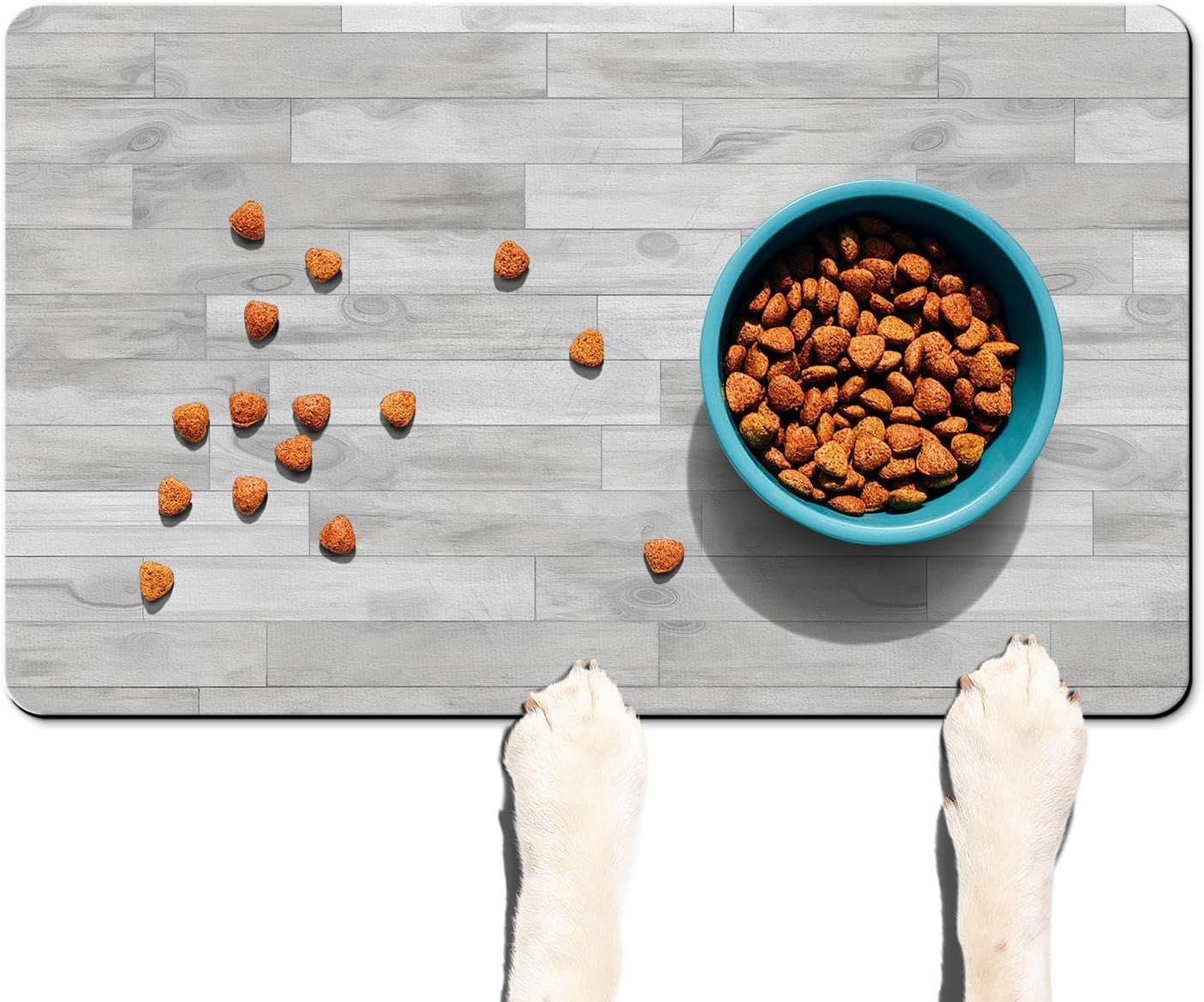 Tapete de comida y agua para perros, tapete de alimentación de mascotas para el suelo, antideslizante, impermeable, súper absorbente, tapete para