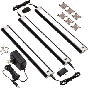Kit de iluminación LED con sensor de movimiento de onda manual para debajo del gabinete, luces regulables debajo del mostrador para cocina, acabado Kit de iluminación LED con sensor de movimiento de onda manual para debajo del gabinete, luces regulables debajo del mostrador para cocina, acabado