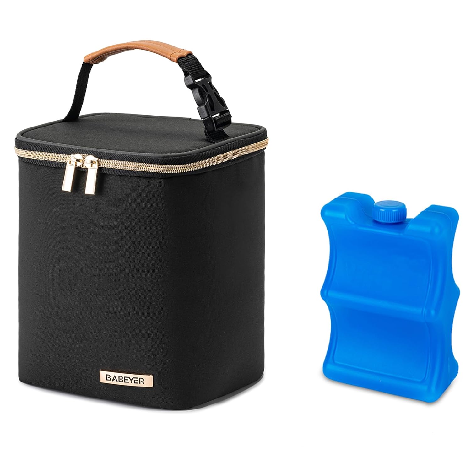Bolsa enfriadora de leche materna con bolsa de hielo para 4 biberones de hasta 9 onzas, bolsa enfriadora de biberones adecuada para madres