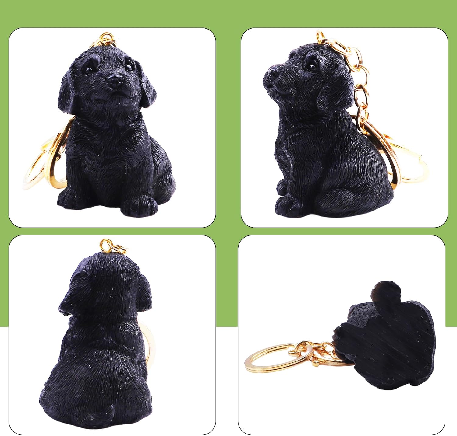 Kingzhuo 2 llaveros de mochila con gancho adorable para cachorros, para niños, niñas, perros, cachorros, regalos de fiesta para perros