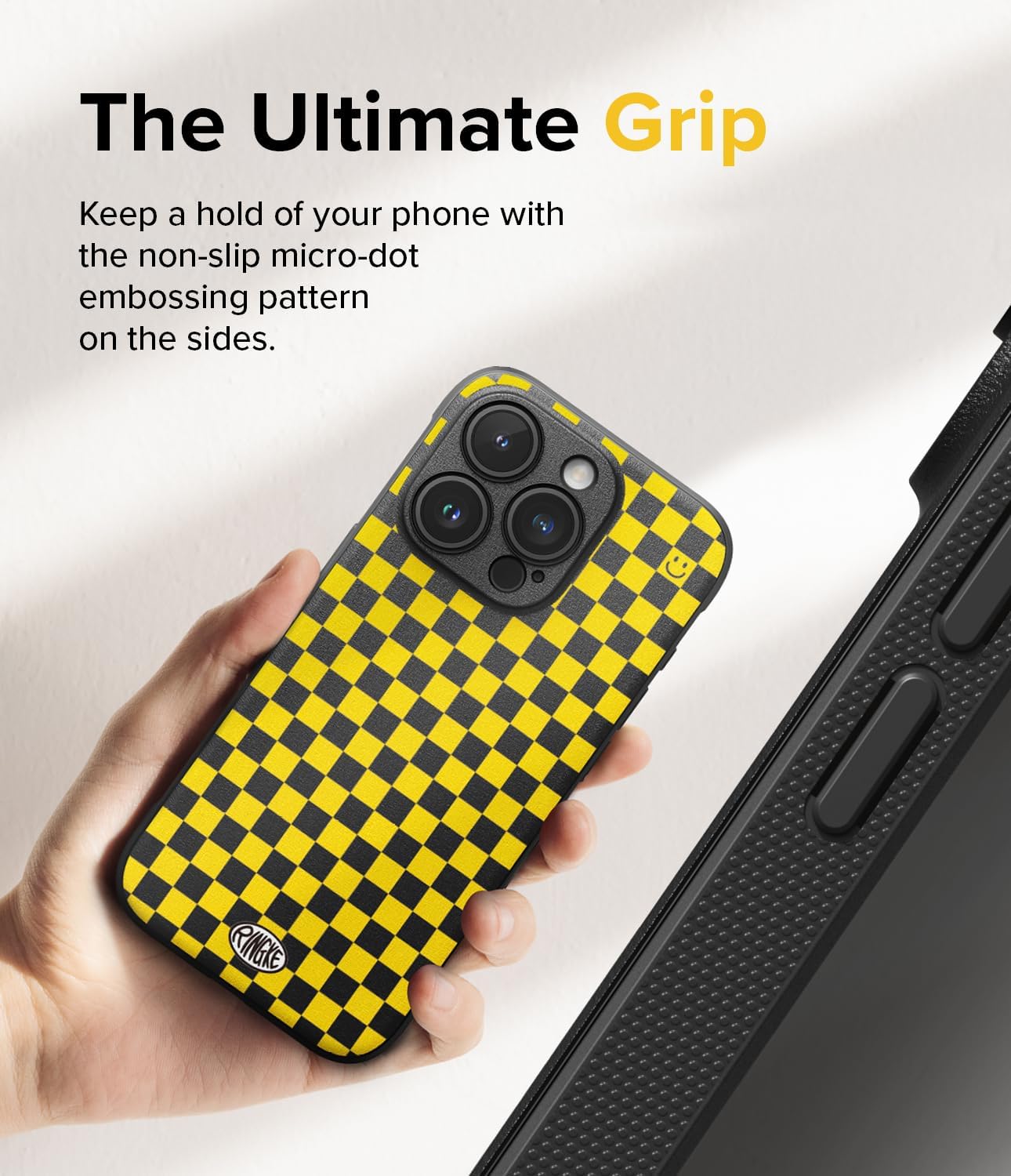 Ringke Onyx Se siente bien en la mano Funda compatible con iPhone 15 Pro, tecnología antihuellas, antideslizante, agarre mejorado, a prueba de