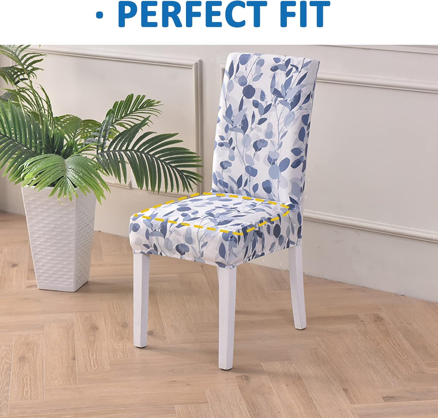 HAOYONG Funda para silla de comedor, funda para silla impresa, lavable, funda para silla Parsons, protector de asiento extraíble para comedor,