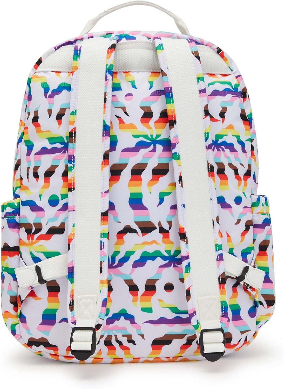 Kipling Mochila Seoul, Palma de arco iris., Seoul – Mochila para laptop de 15 pulgadas, duradera, espaciosa con correas acolchadas para el hombro,