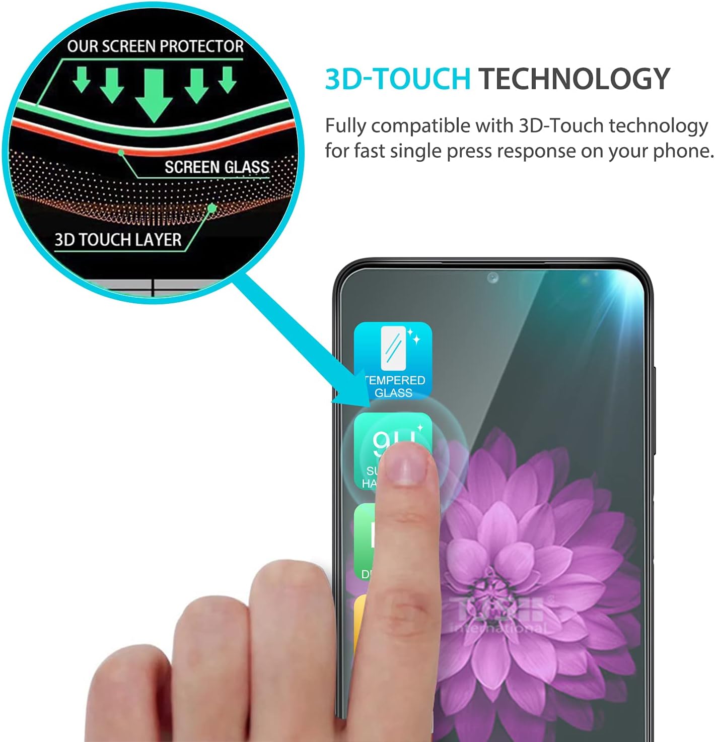 TJS Funda compatible con Samsung Galaxy A12, con protector de pantalla de vidrio templado, anillo de metal Defender con soporte magnético para