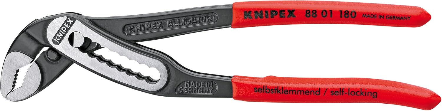 KNIPEX – 88 01 180 SBA Knipex Tools – Alicates para bomba de agua de cocodrilo (8801180SBA)