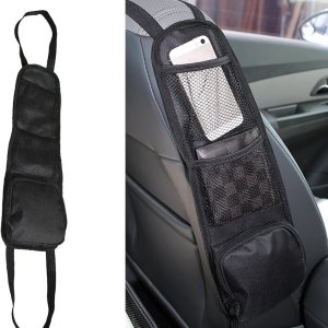 NGHEY Paquete de 1 organizador lateral para asiento de automóvil, organizador de cartera para teléfono con cremallera, bolsa colgante de NGHEY Paquete de 1 organizador lateral para asiento de automóvil, organizador de cartera para teléfono con cremallera, bolsa colgante de