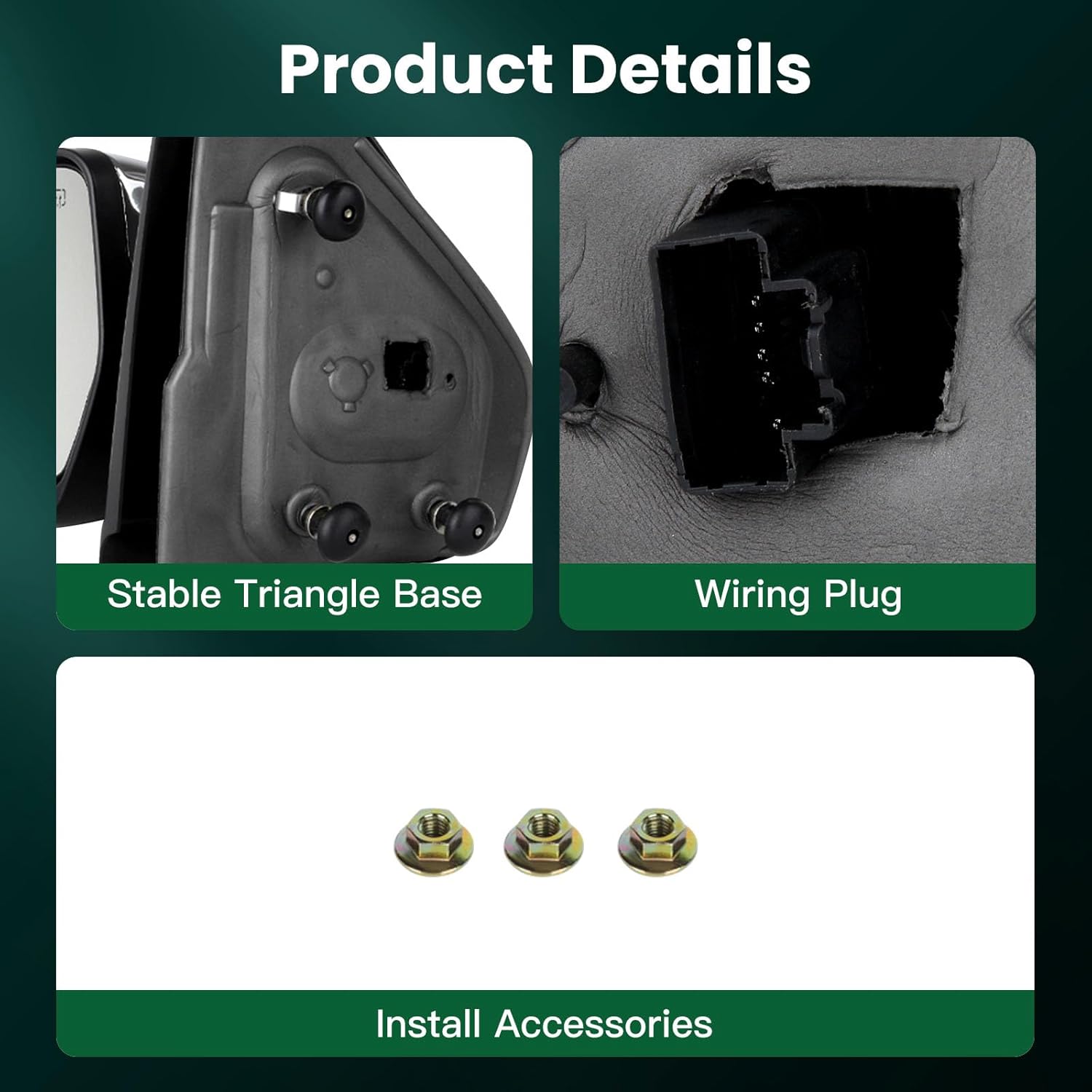 SCITOO – Espejos retrovisores laterales eléctricos para camioneta Ford F-150 modelos 2004 a 2014, con calefacción y direccionales
