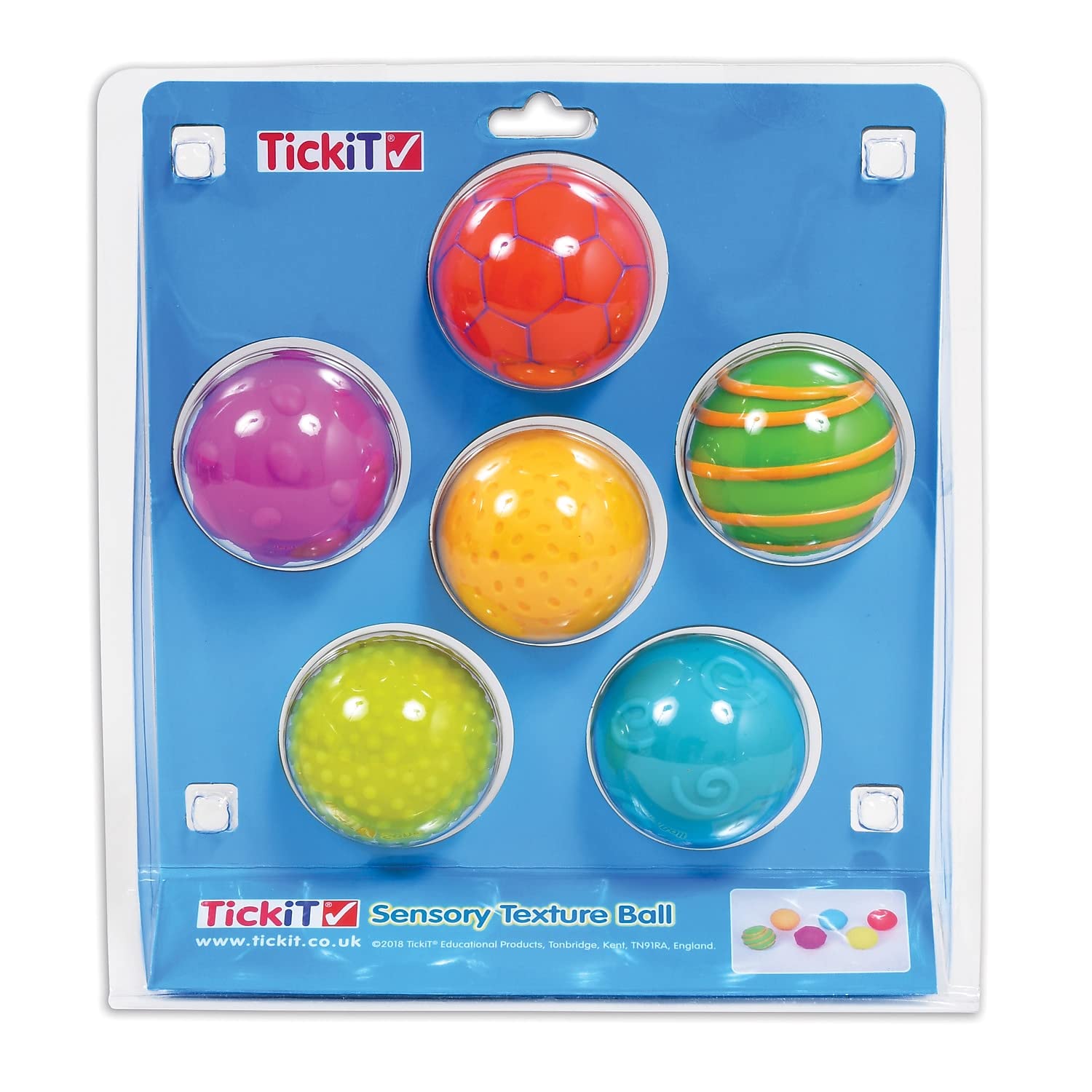 TickiT Bolas de textura sensorial juguetes suaves para niños de 6 meses