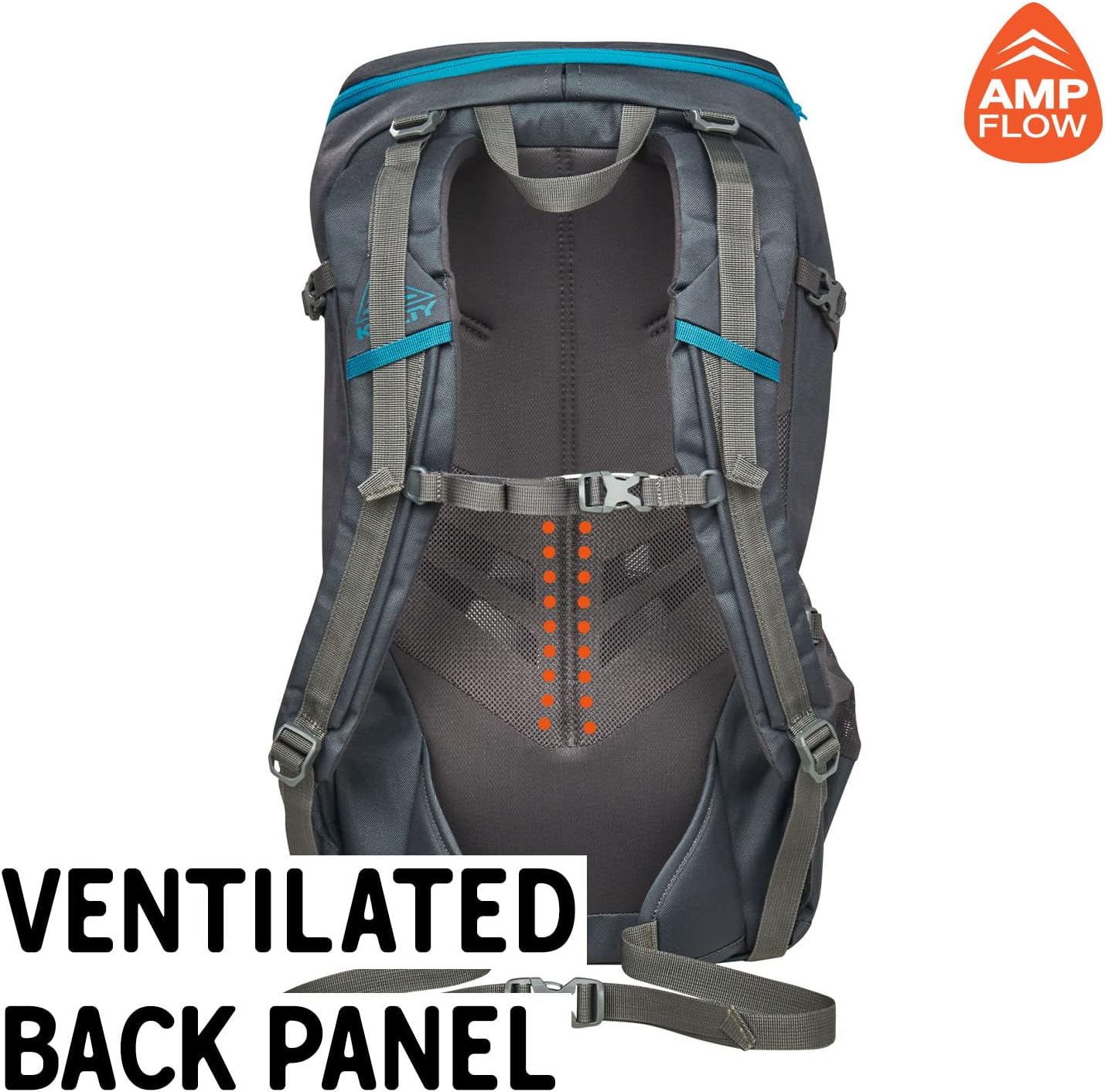 Kelty Asher Pack, capacidad de 35-85 litros, senderismo, mochilero, paquete de viaje, compatible con hidratación, modelo 2022, Musgo de