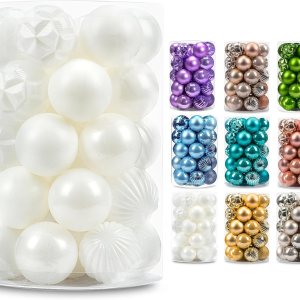 AMS Esfera de Navidad de 2.36 pulgadas, 34 quilates, adornos grandes, decoraciones de fiesta, inastillables, colgantes para Halloween, Acción de AMS Esfera de Navidad de 2.36 pulgadas, 34 quilates, adornos grandes, decoraciones de fiesta, inastillables, colgantes para Halloween, Acción de