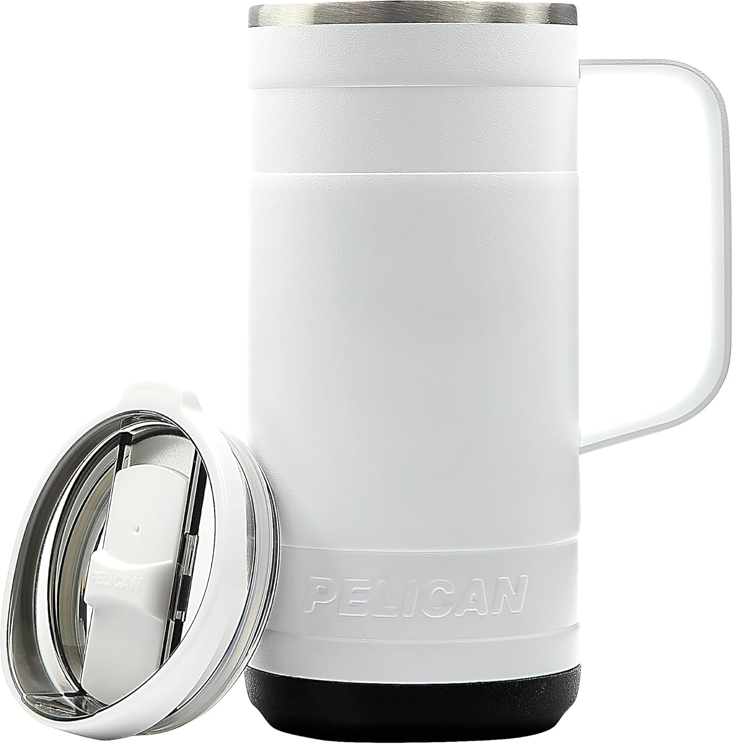 Pelican Hydration Pelican Ridge – Vaso aislado al vacío de 18 onzas, acero inoxidable reciclado de doble pared de viaje con doble tapa, taza de café
