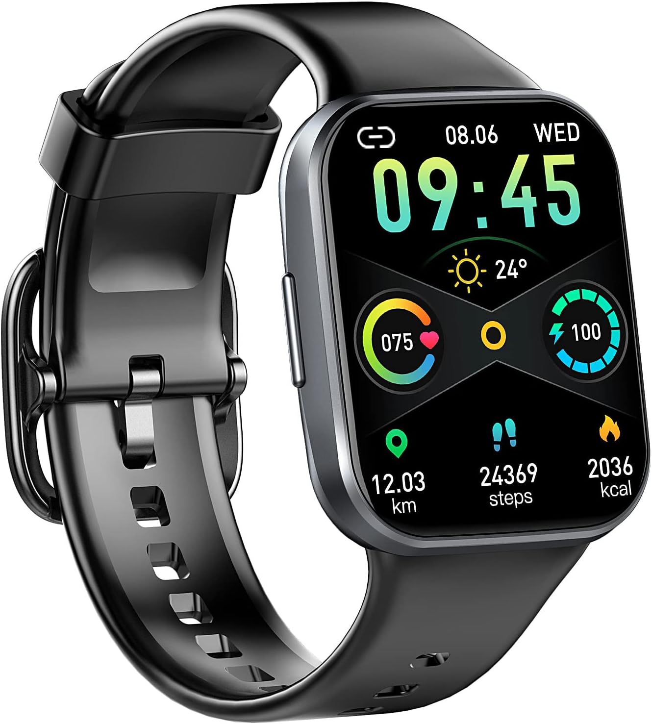 Reloj inteligente, reloj de seguimiento de actividad 2023 para hombres y mujeres, reloj inteligente táctil de 1.69 pulgadas con monitor de